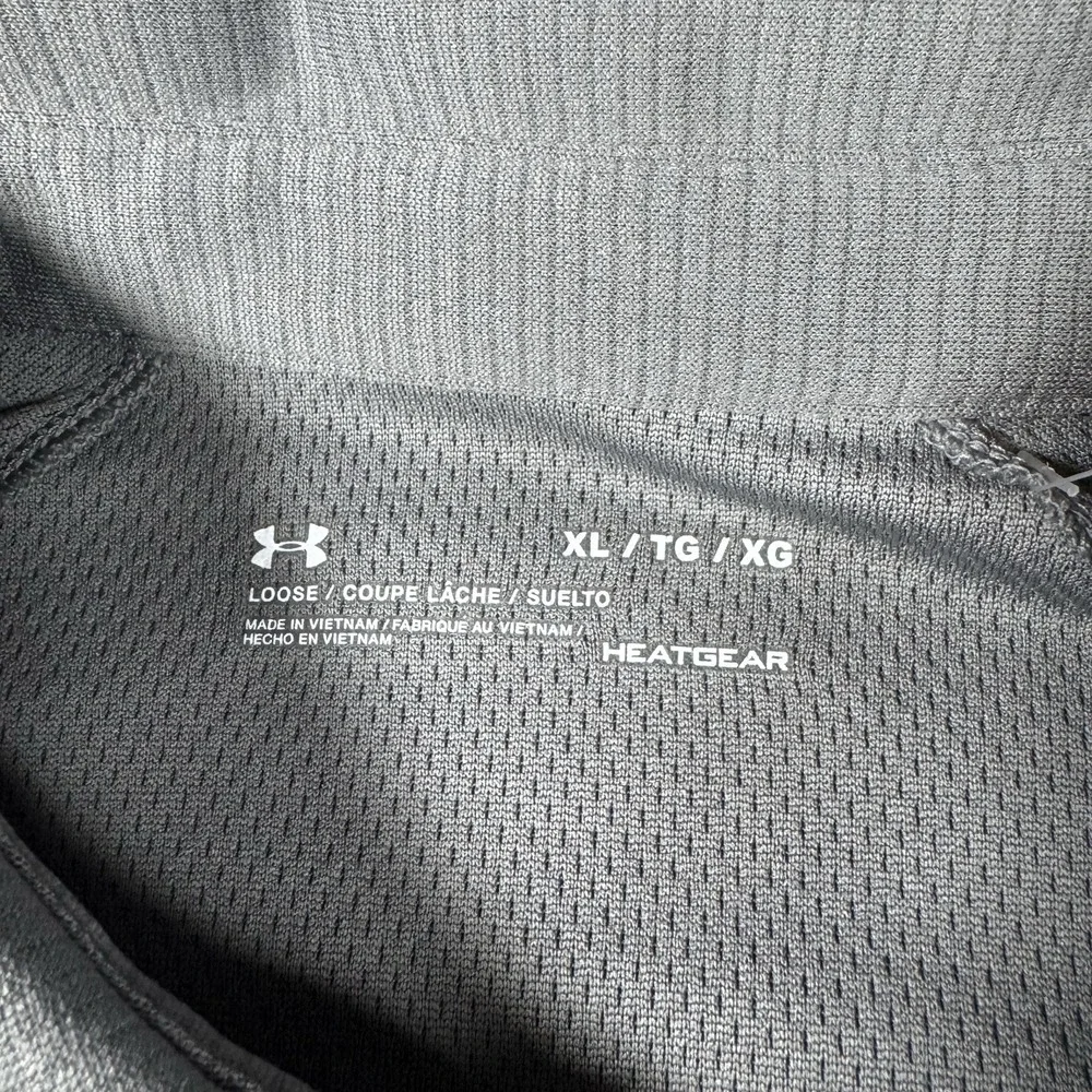 Under Armour Men's XL Grey White Warrior Games Short-Sleeve Polo Shirt Athletic